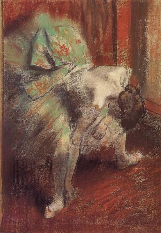 Edgar Degas ballerina in the green dress china oil painting image